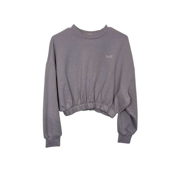 Levi’s Sporty Cinch Sweatshirt Lavender Purple Women’s S Cotton Crew Kidcore - Picture 4 of 7